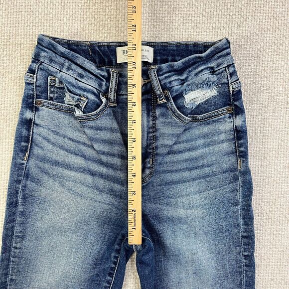 BKE Billie Slim Fit High Rise Skinny Jeans Women's 25 Distressed Blue Denim - Picture 10 of 12